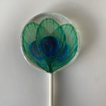 Peacock Wafer Paper Hard Candy Lollipops