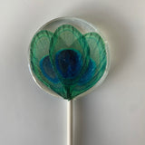 Peacock Wafer Paper Hard Candy Lollipops
