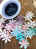 Edible Snowflakes Sprinkles Infused with Flash Dust Glitter for Food & Drinks