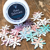 Edible Snowflakes Sprinkles Infused with Flash Dust Glitter for Food & Drinks