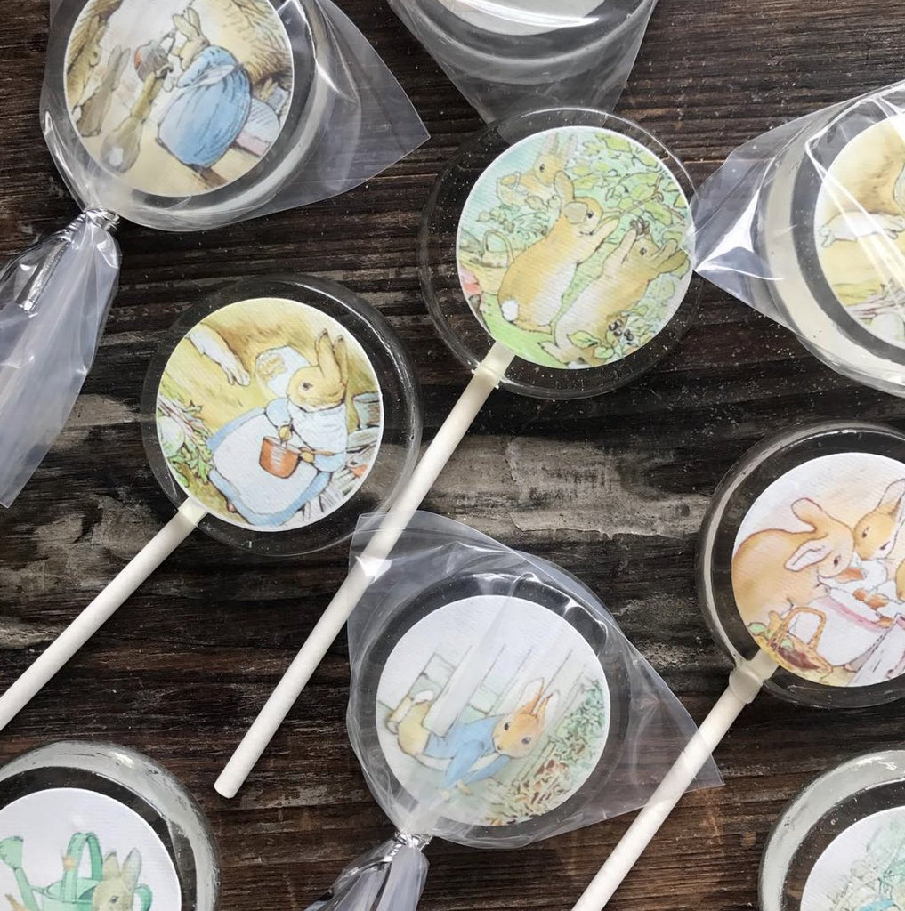 Peter Rabbit Themed Hard Candy Lollipop Party Favors – Sugar Art Supply