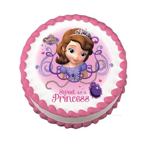 Sofia the First Edible Cake Topper on Frosting Paper - Never Forgotten Designs