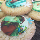 Vintage Christmas Themed Edible Image Cookie Toppers