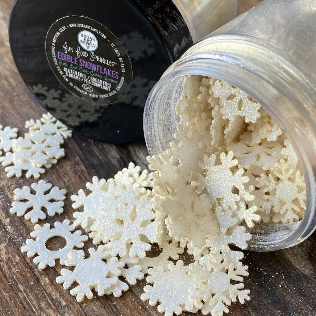 Antique Gold Edible Snowflakes Sprinkles Infused with Gold Flash Dust –  Sugar Art Supply
