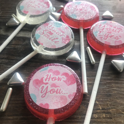 Valentine's Day Sucker Lollipop Favors