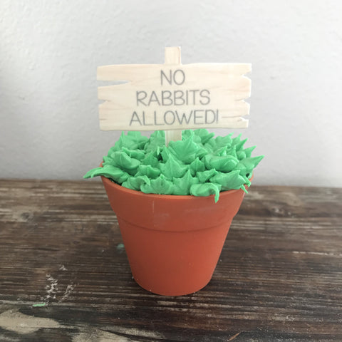 Peter Rabbit Garden Sign Cake & Cupcake Toppers