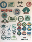 Edible Frosting Image Travel Stamps