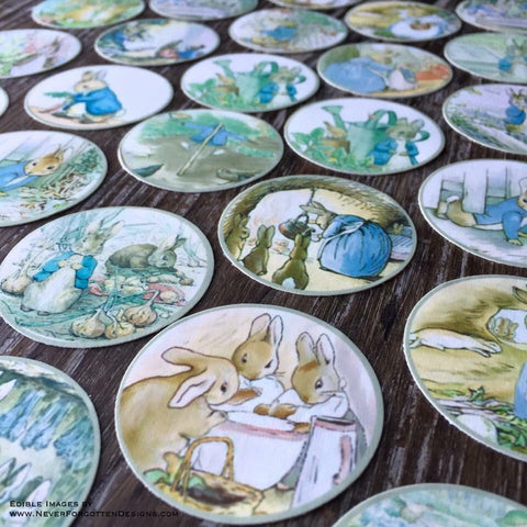 Vintage Peter Rabbit Edible Images Cupcake Cookie Toppers