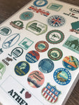 Edible Frosting Image Travel Stamps