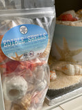 Hard Candy Edible Sugar Shells - Very detailed - Cupcake or Cake Topper Beach Wedding decorations