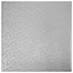Square Silver Foil Wrapped Thick Cake Board
