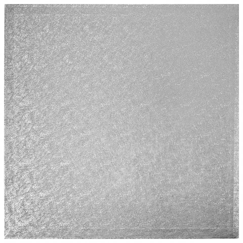 Square Silver Foil Wrapped Thick Cake Board