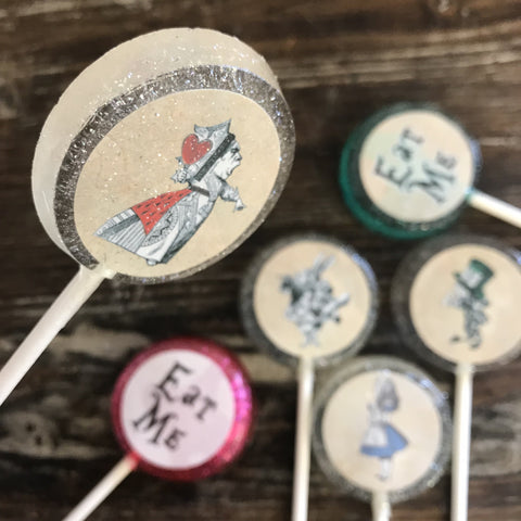 Alice in Wonderland Hard Candy Lollipops Suckers